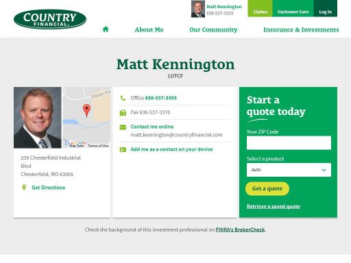 matt kennington country financial representative